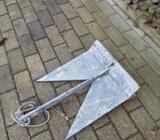 To stk. anker. Danfort-anker 13 kg + Paraply 10